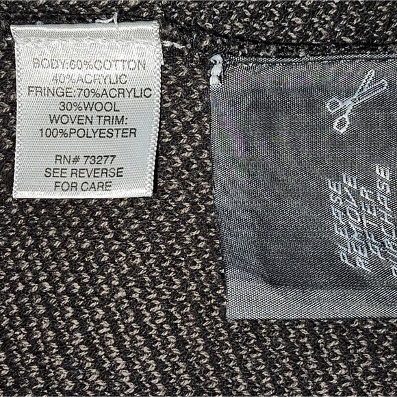 Dana Buchman Size 2x Elegant Gray Ruffled Textured Cardigan Sweater - Picture 7 of 7